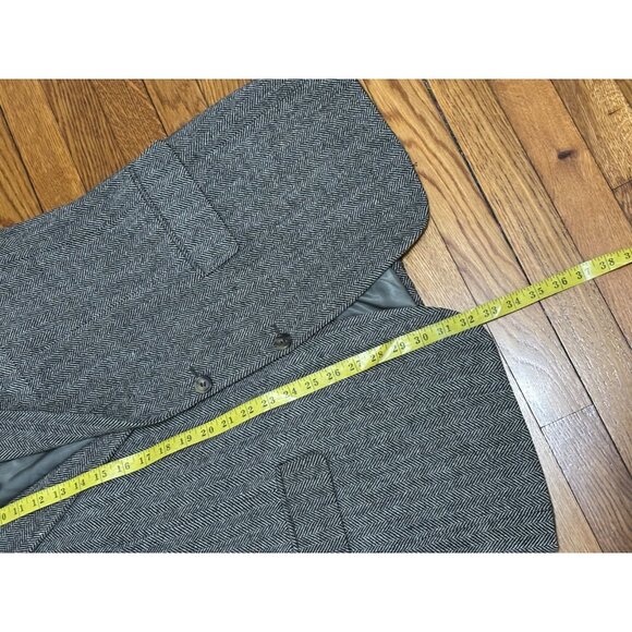 Vintage Bill Blass Mens Blazer Jacket 42R Gray Houndstooth Tweed Sport Coat - Picture 5 of 9